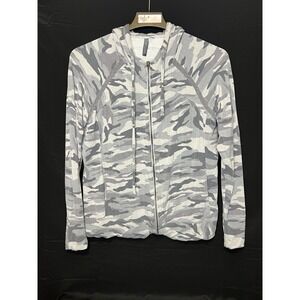 City Lights Women's Size XL Gray Camouflage Front Zip‎ Jacket, Hoodie, Pockets